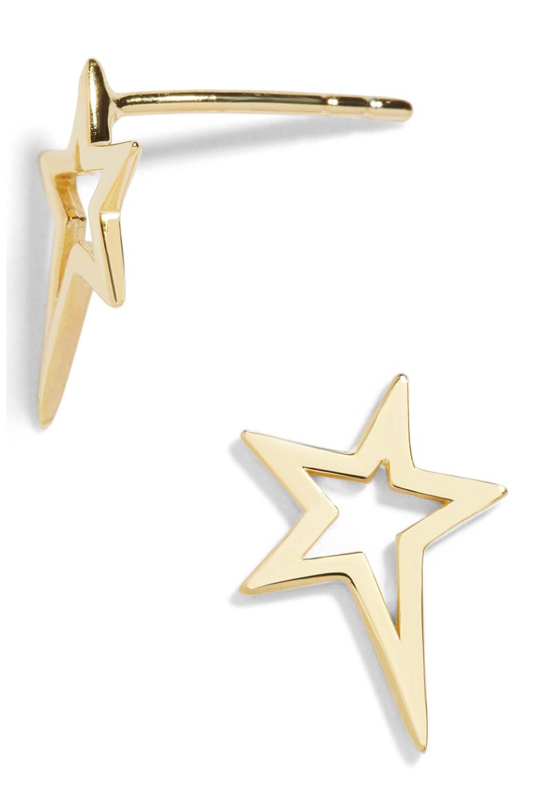 Star Stud Earrings, Main, color, GOLD
