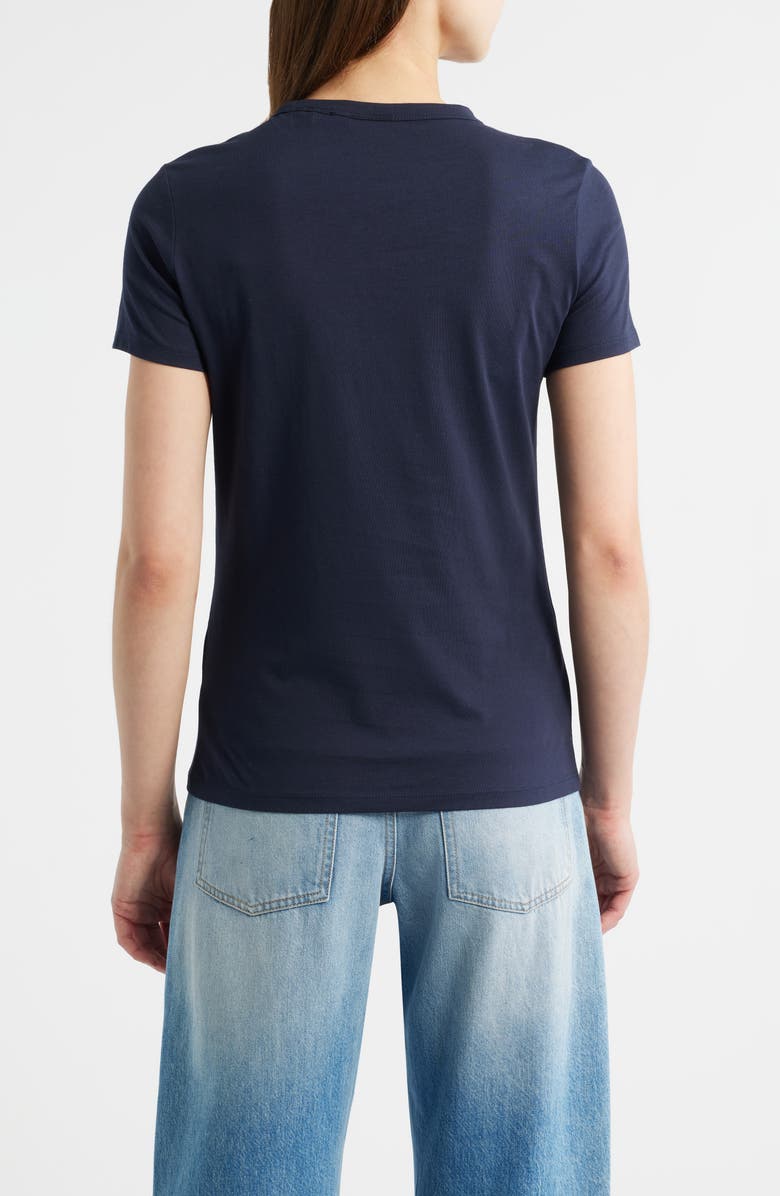 BOSS Orange Logo Embroidered Cotton Graphic T-Shirt, Alternate, color, Dark Blue