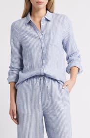 Caslon® Casual Linen Button-Up Shirt