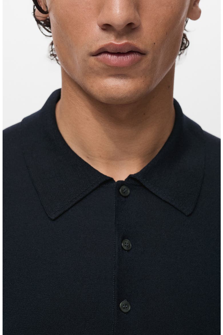 Fine Knit Polo, Alternate, color, NAVY