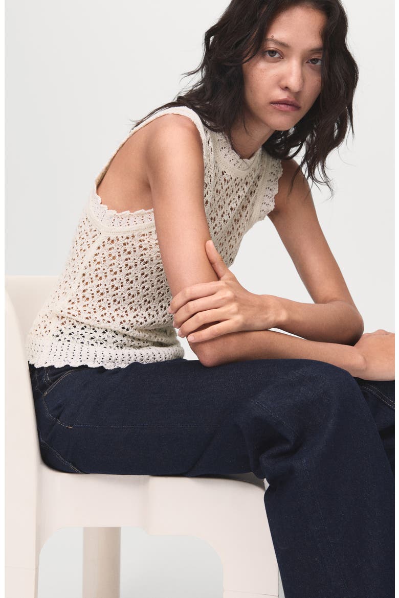 Open Stitch Sweater Tank, Alternate, color, ECRU