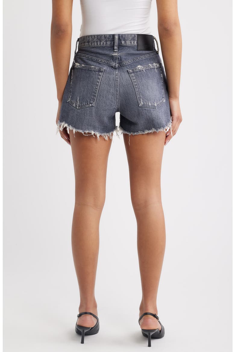 Glenview Cutoff High Waist Jeans Shorts, Alternate, color, LIGHT BLACK