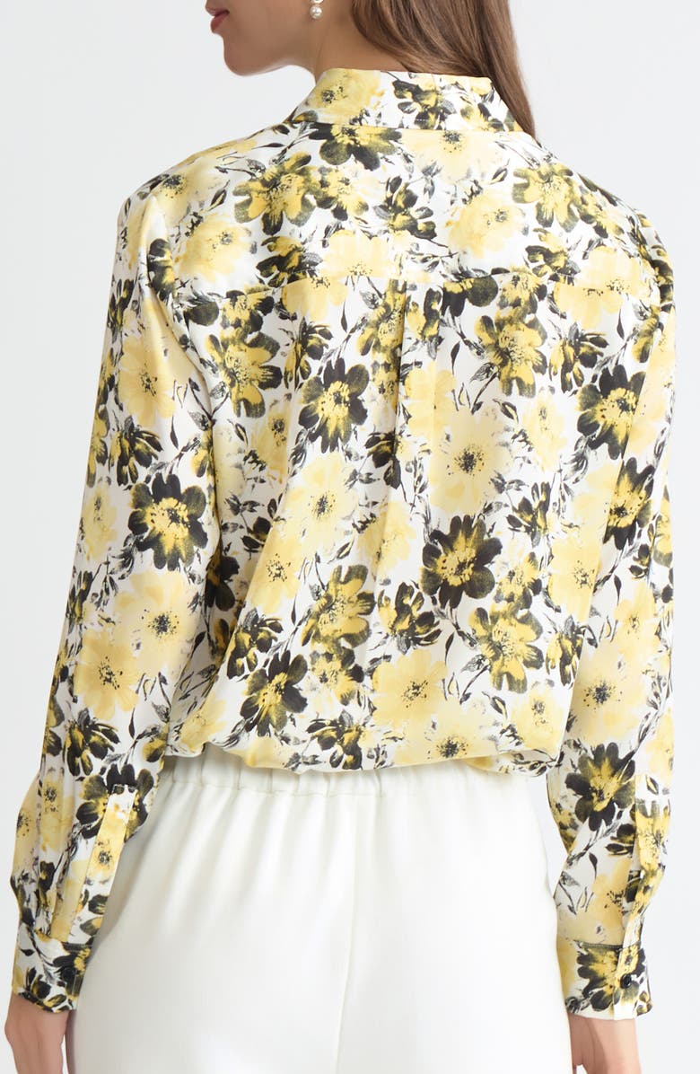 KASPER Floral Button-Up Shirt, Alternate, color, Vanilla Ice Multi