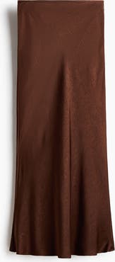 H&M Crinkled Satin Maxi Skirt
