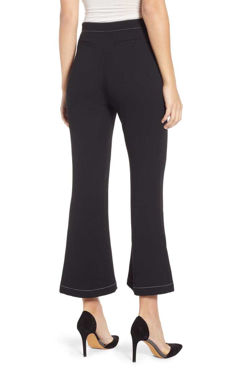 Endless Rose Contrast Stitch Crop Pants, Alternate, color, 