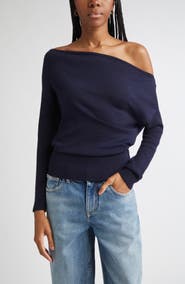 Ramy Brook Chance Wool Off the Shoulder Sweater