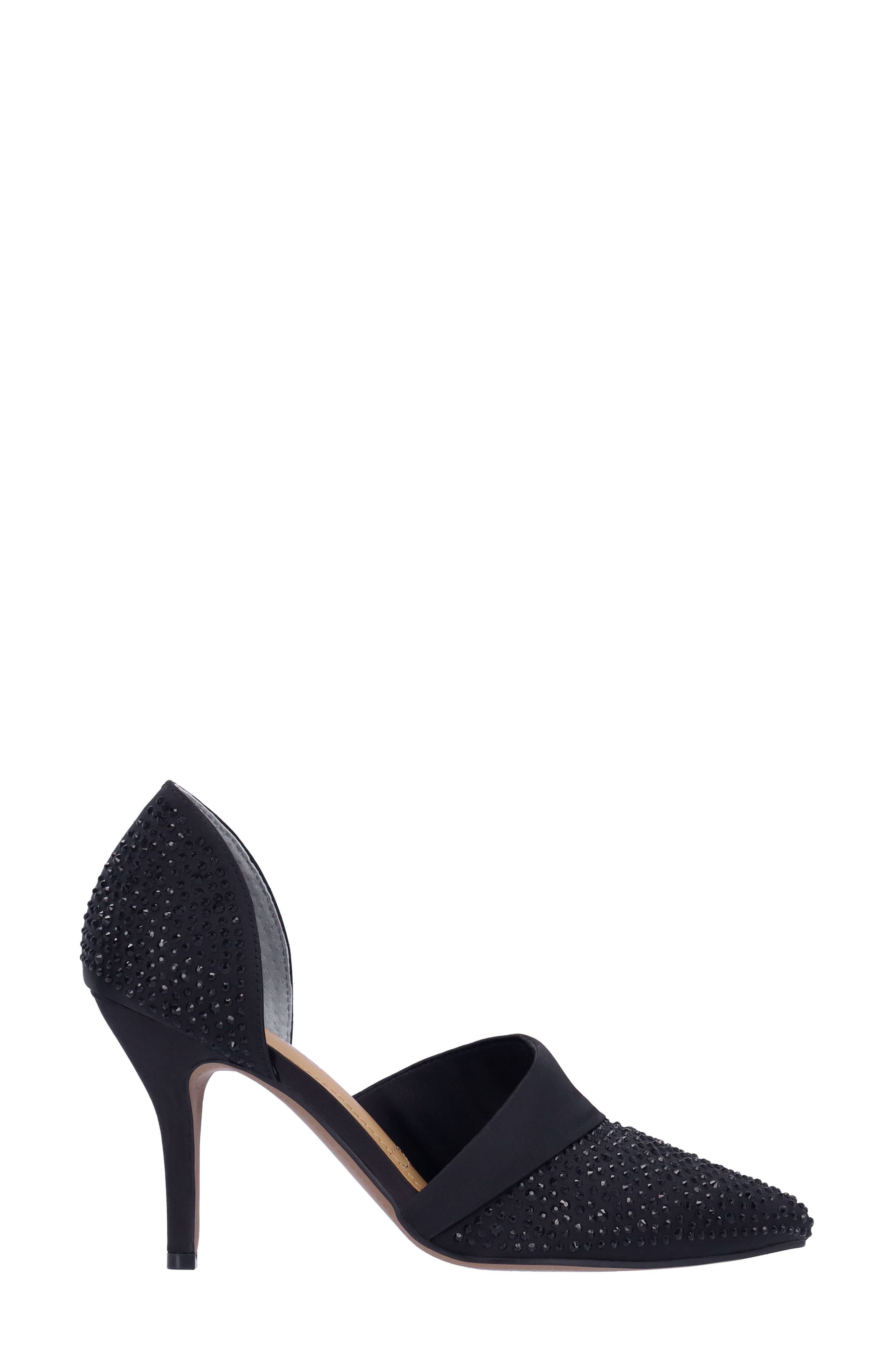 J. Reneé Kaleena d'Orsay Pointed Toe Pump, Alternate, color, Black