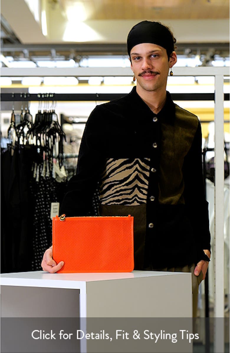 Perforated Leather Clutch, sales video thumbnail