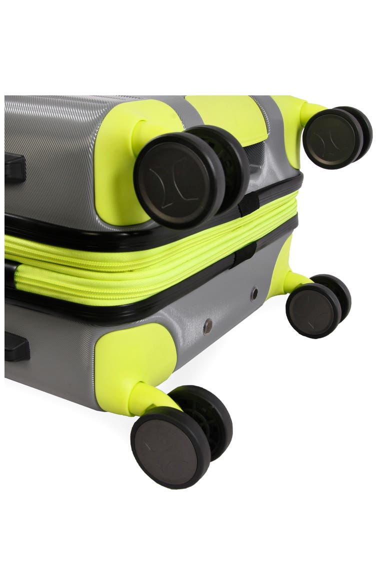 Suki 29" Hardshell Spinner Suitcase, Alternate, color, LIGHT GREY / NEON
