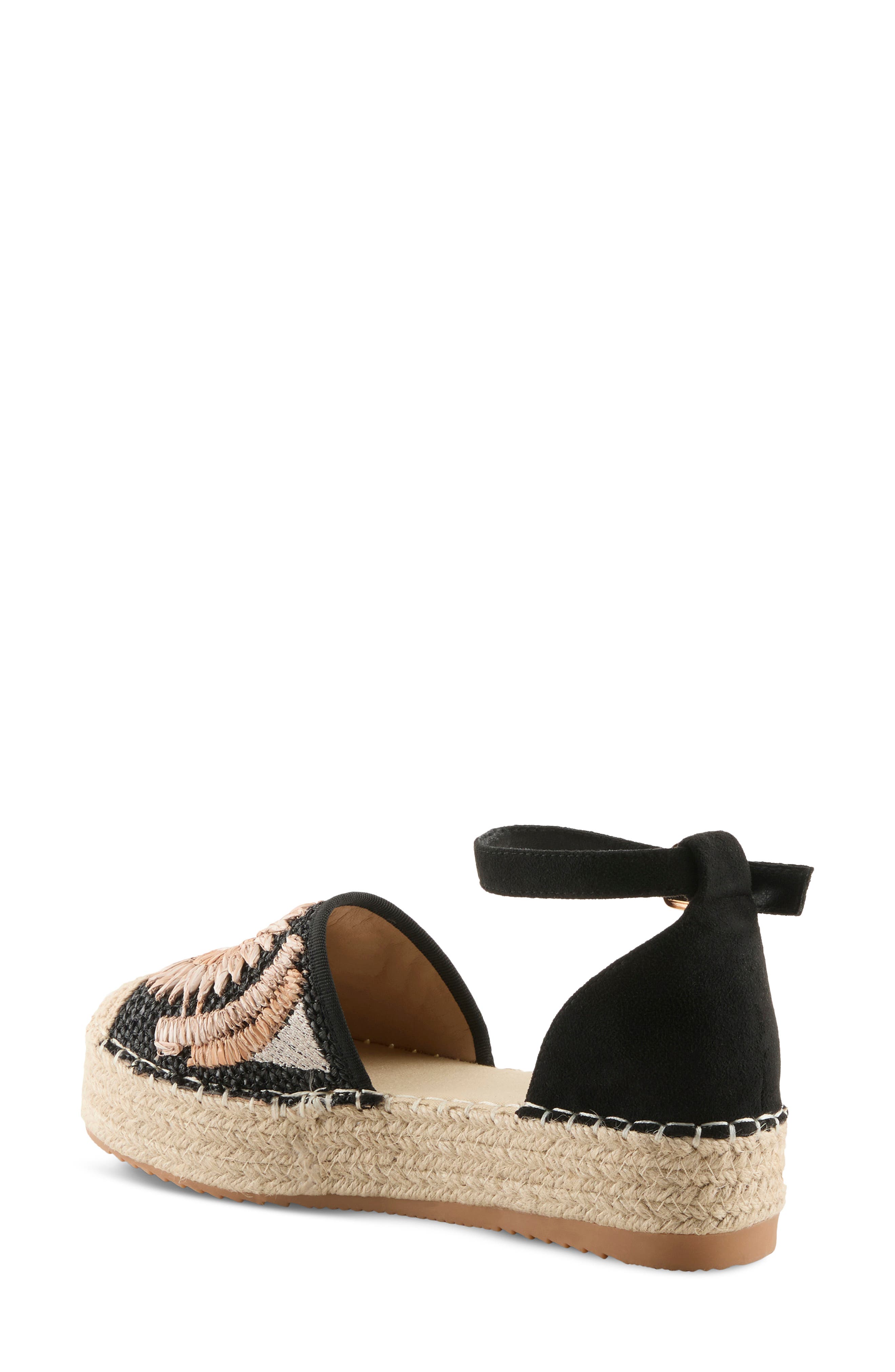 AZURA BY SPRING STEP Endless Luv Espadrille Platform Sandal, Alternate, color, Black Multi