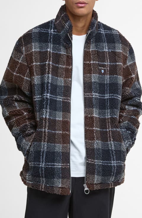 Tartan Faux Shearling Jacket