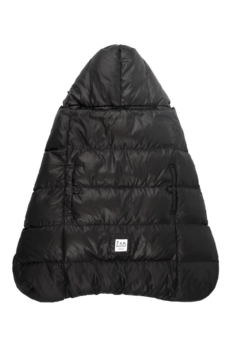K-Poncho Heavyweight 3-in-1 Baby Carrier Cover, Main, color, BLACK PLUSH HEAVYWEIGHT