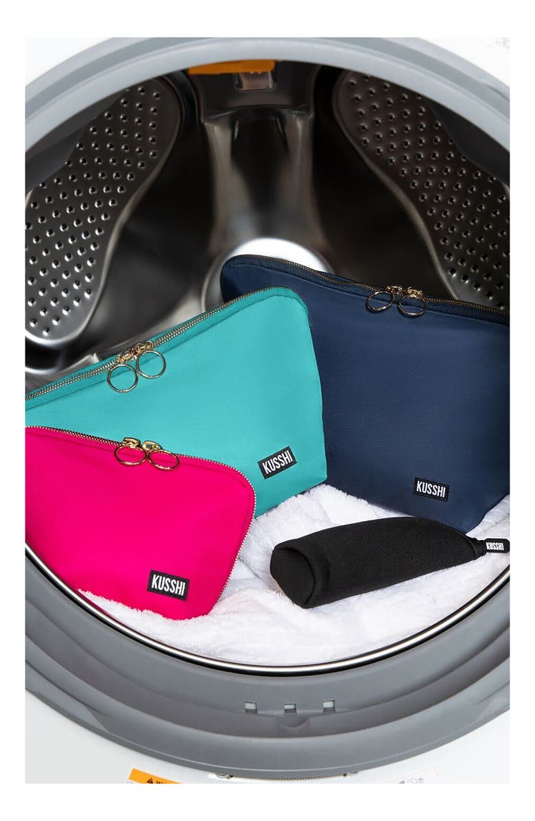 KUSSHI Signature Makeup Bag, Alternate, color, Black/ Leopard