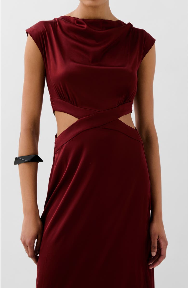 Scalpers Scsideopen Dress, Alternate, color, Burgundy