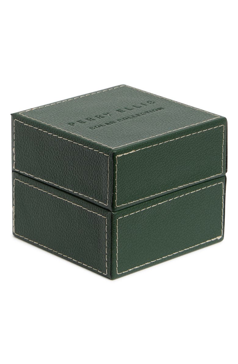 Perry Ellis Solar Powered 3-Hand Quartz Faux Leather Strap Watch, 41mm, Alternate, color, Brown