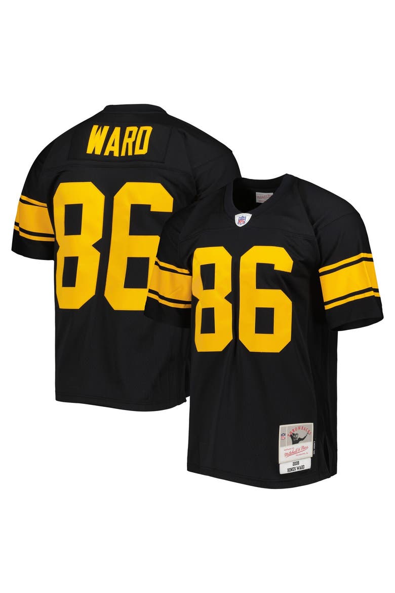 Men's Mitchell & Ness Hines Ward Black Pittsburgh Steelers Legacy Replica Jersey, Main, color, Black