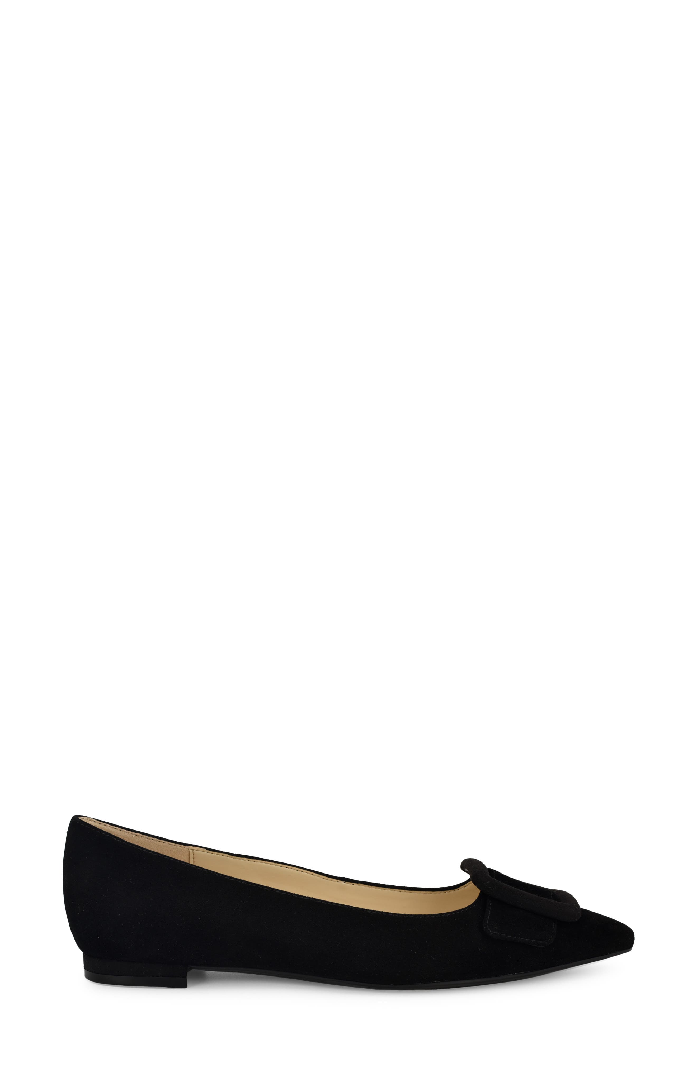 Nine West Jesike Pointed Toe Flat, Alternate, color, Black 2