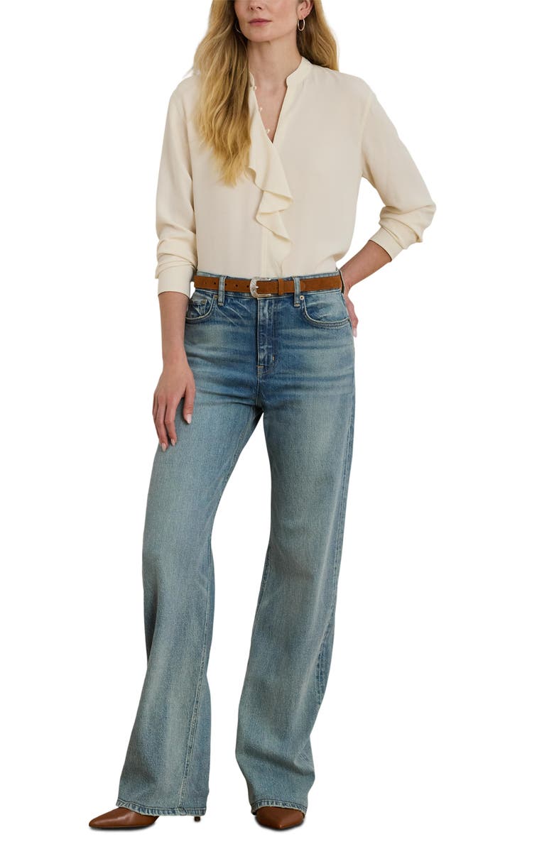 Lauren Ralph Lauren High Waist Wide Leg Jeans, Alternate, color, Odwin Wash
