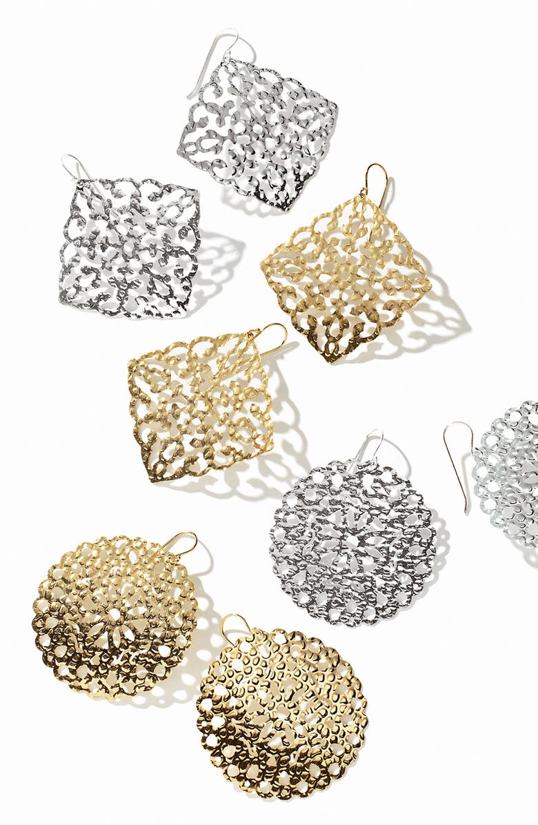 Argento Vivo Sterling Silver Argento Vivo 'Artisanal Lace' Square Drop Earrings, Alternate, color, 