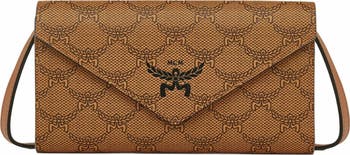 [MCM]★Himmel Embossed Logo Leather Crossbody Wallet Mcm Himmel Crossbody Wallet - Black | Editorialist