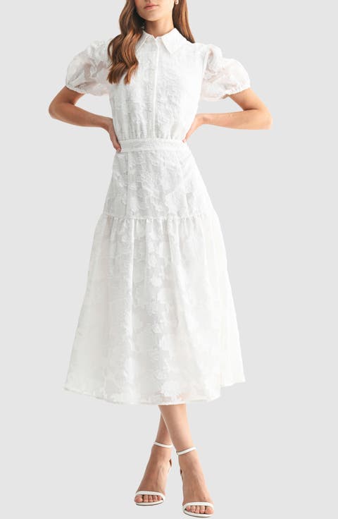 Floral Jacquard Shirtdress