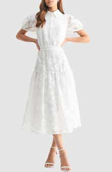 Floral Jacquard Shirtdress