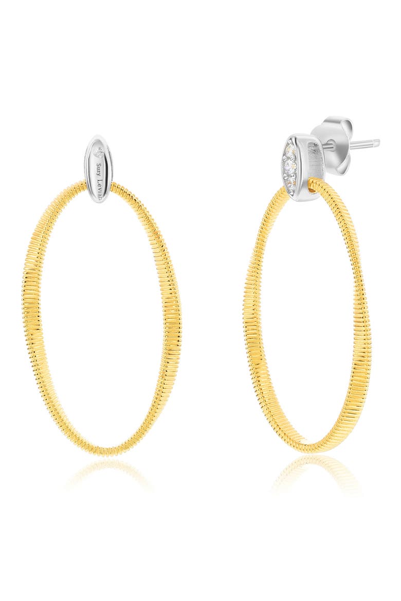 Golden Helix Oval Drop Earrings, Alternate, color, YELLOW