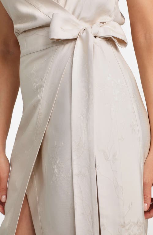 Marciano Whitney Jacquard Wrap Dress In Neutral