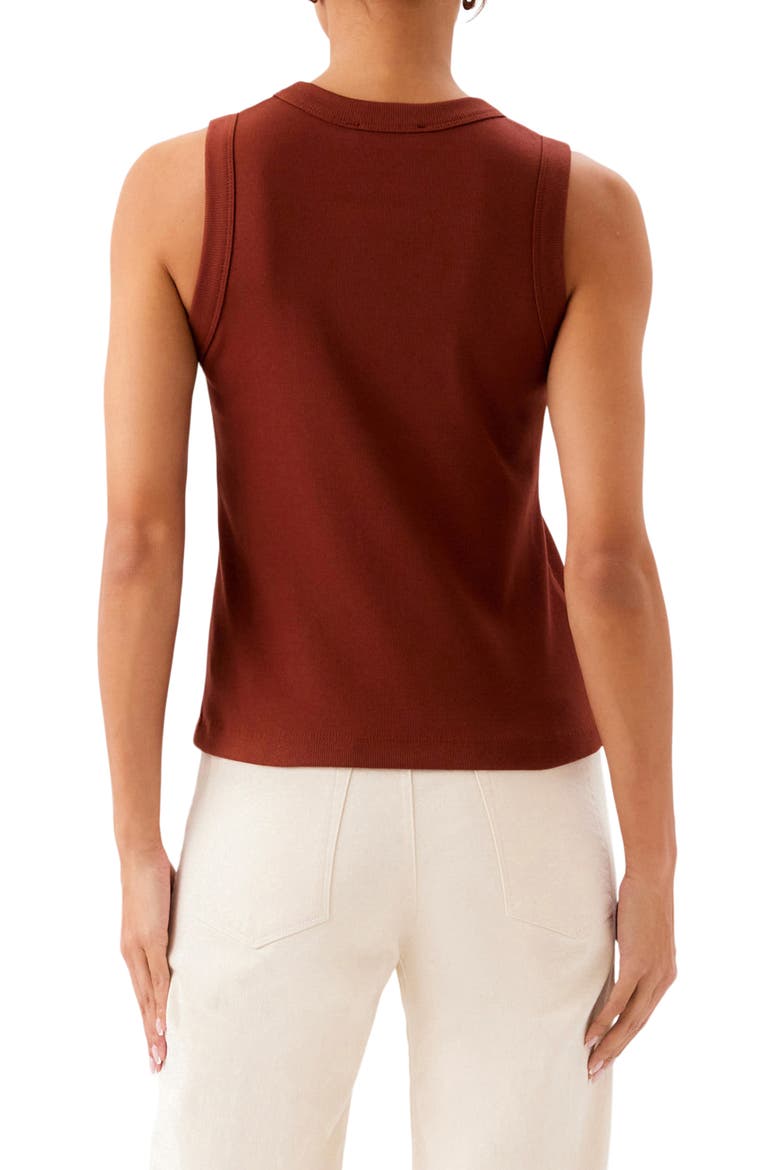 Crewneck Rib Tank, Alternate, color, CHOCOLATE