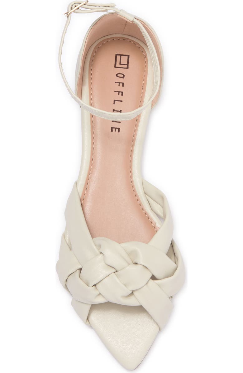 OFFLINE Woven Pointed Toe Slingback Sandal, Alternate, color,