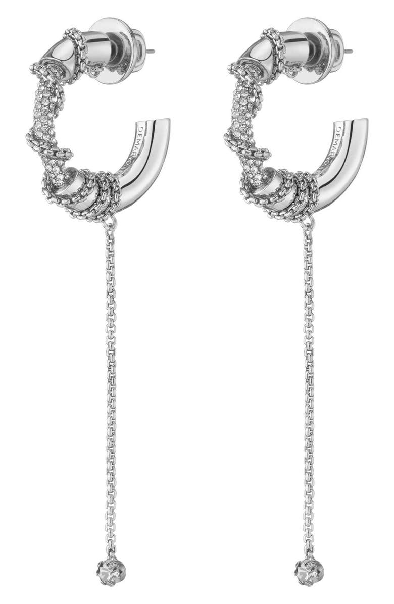 DEMARSON Amity Drop Earrings, Main, color, Silver/ Crystal
