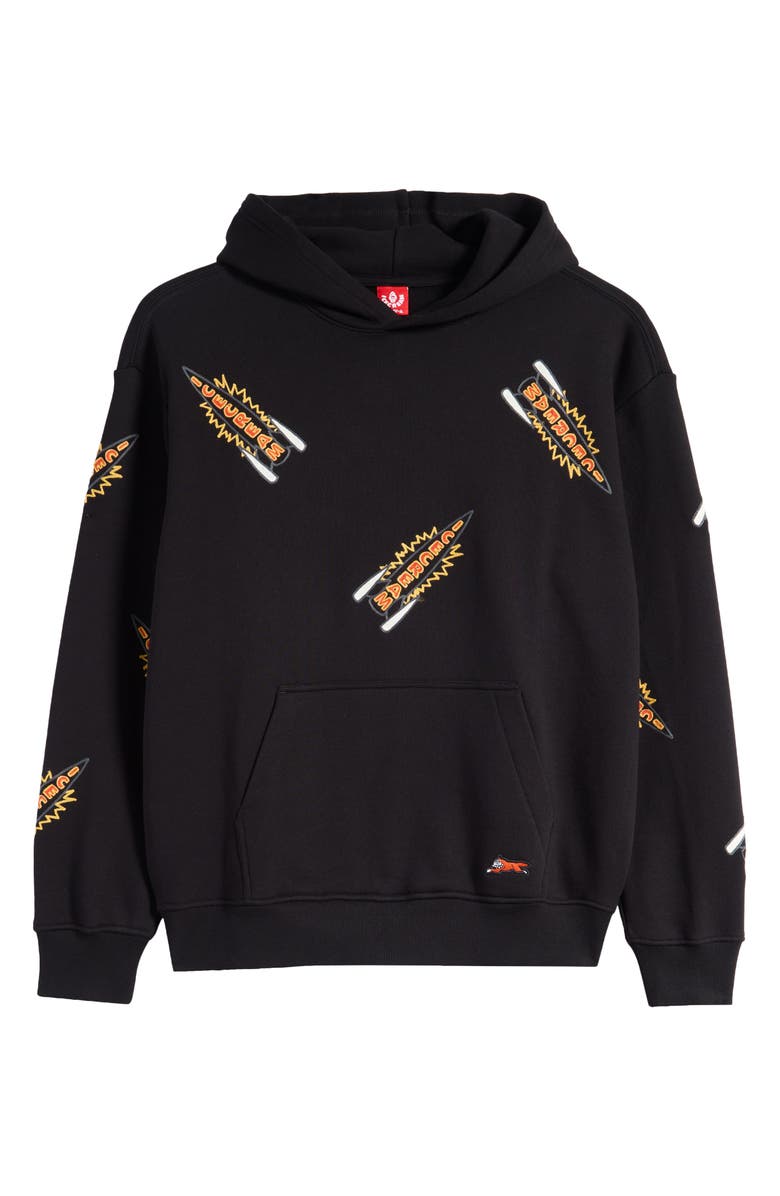 ICECREAM Rockets Embroidered Hoodie, Alternate, color, Black