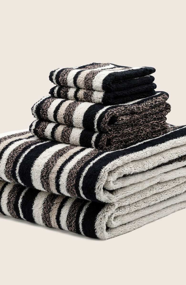 Italic Ultraplush Australian Cotton Luxe Towel Set, Alternate, color, Multi Stripe