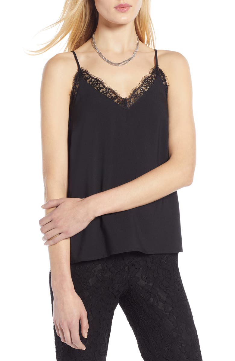 Halogen<sup>®</sup> Lace Trim Camisole, Main, color, 
