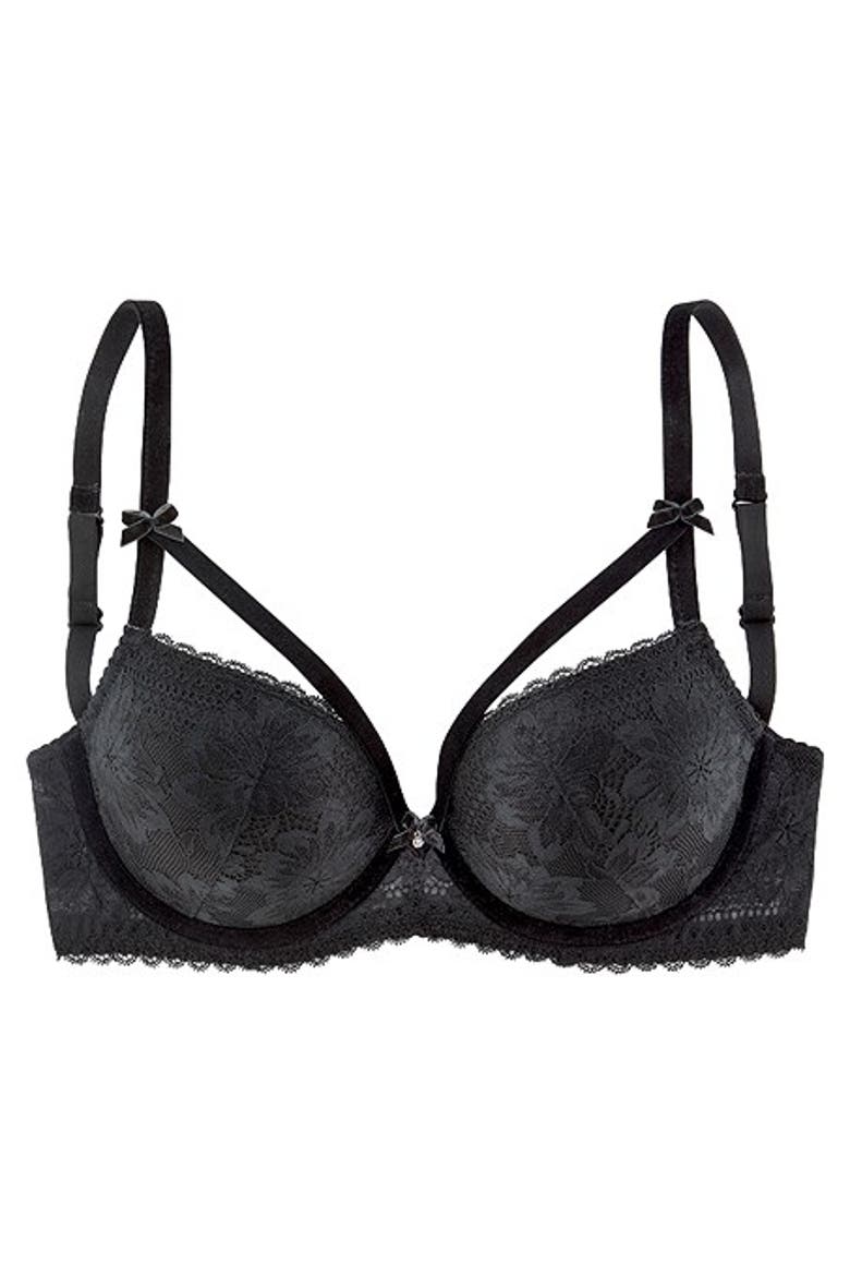 Women's Lace Balconette Bra, Alternate, color, Black