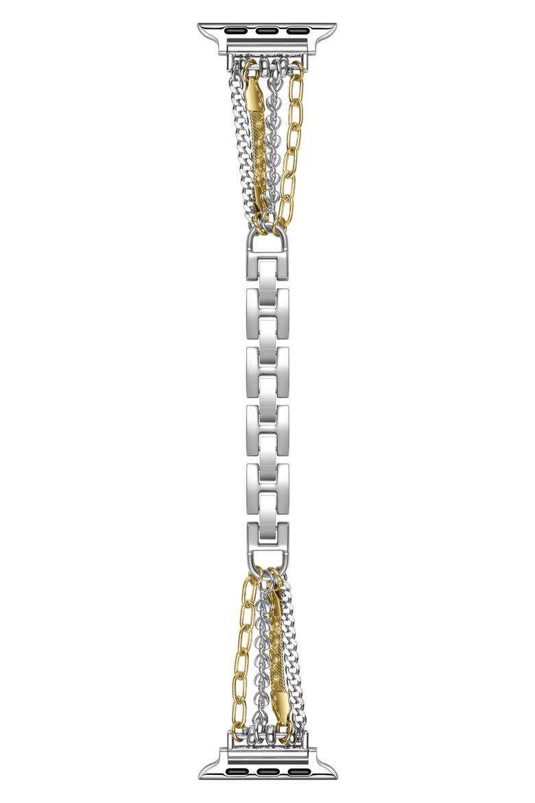Luca Mixed Metal Chain Watchband, Alternate, color, SILVER/ GOLD