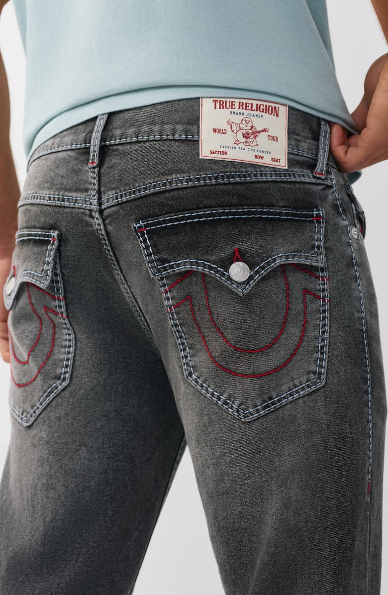 True Religion Ricky Big T Flap Pocket Straight Leg Jeans, Alternate, color, Grey Phantom