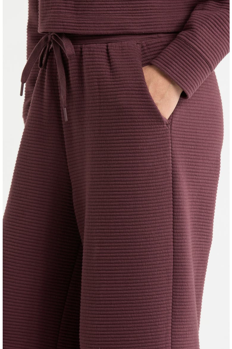 Ottoman Wide Leg Ankle Pants, Alternate, color, BURGUNDY FUDGE