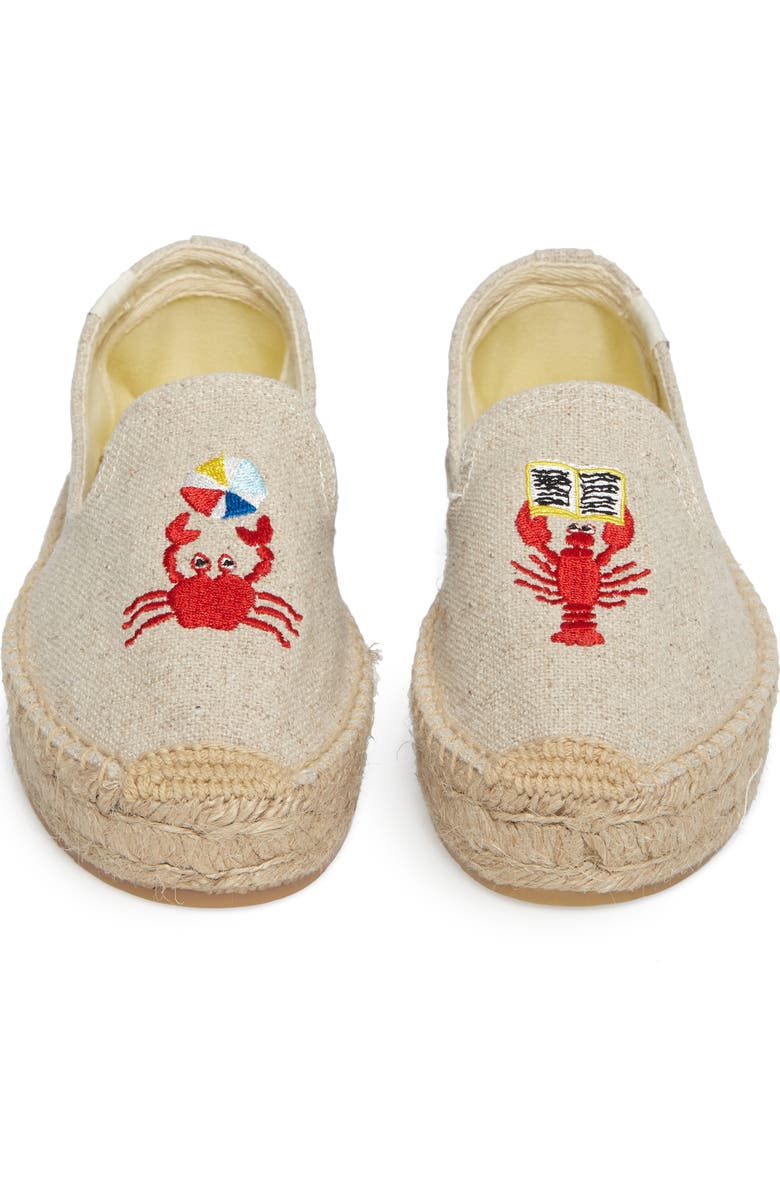 Soludos x Mary Matson Lobster & Crab Platform Espadrille, Alternate, color,