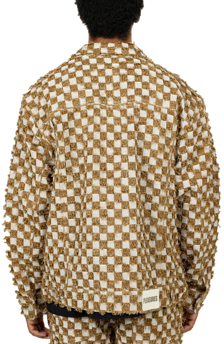 PLEASURES Curfew Checker Trucker Jacket, Alternate, color, 