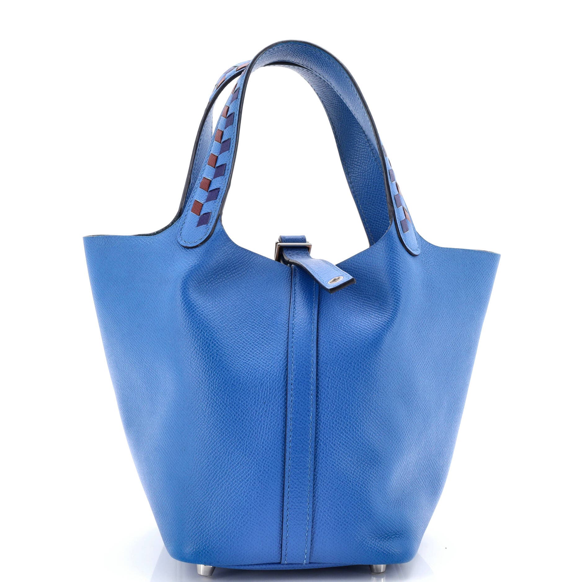 Picotin Lock Bag Tressage Epsom PM, Main, color, Blue