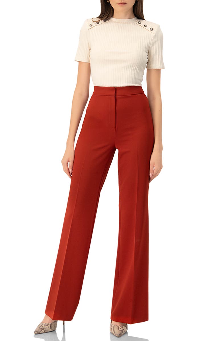 IVONNE Puffed Shoulder Beige Top, Alternate, color, Beige