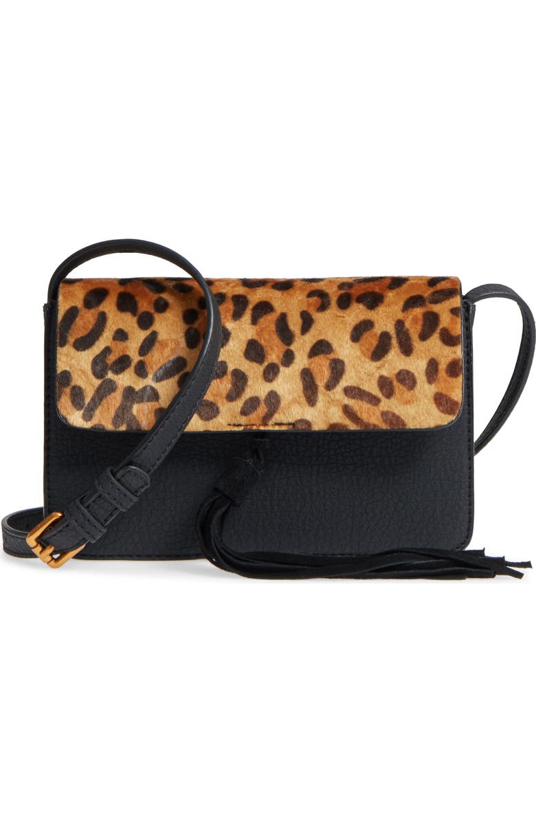 Street Level Snake Embossed Faux Leather Crossbody Bag, Main, color,