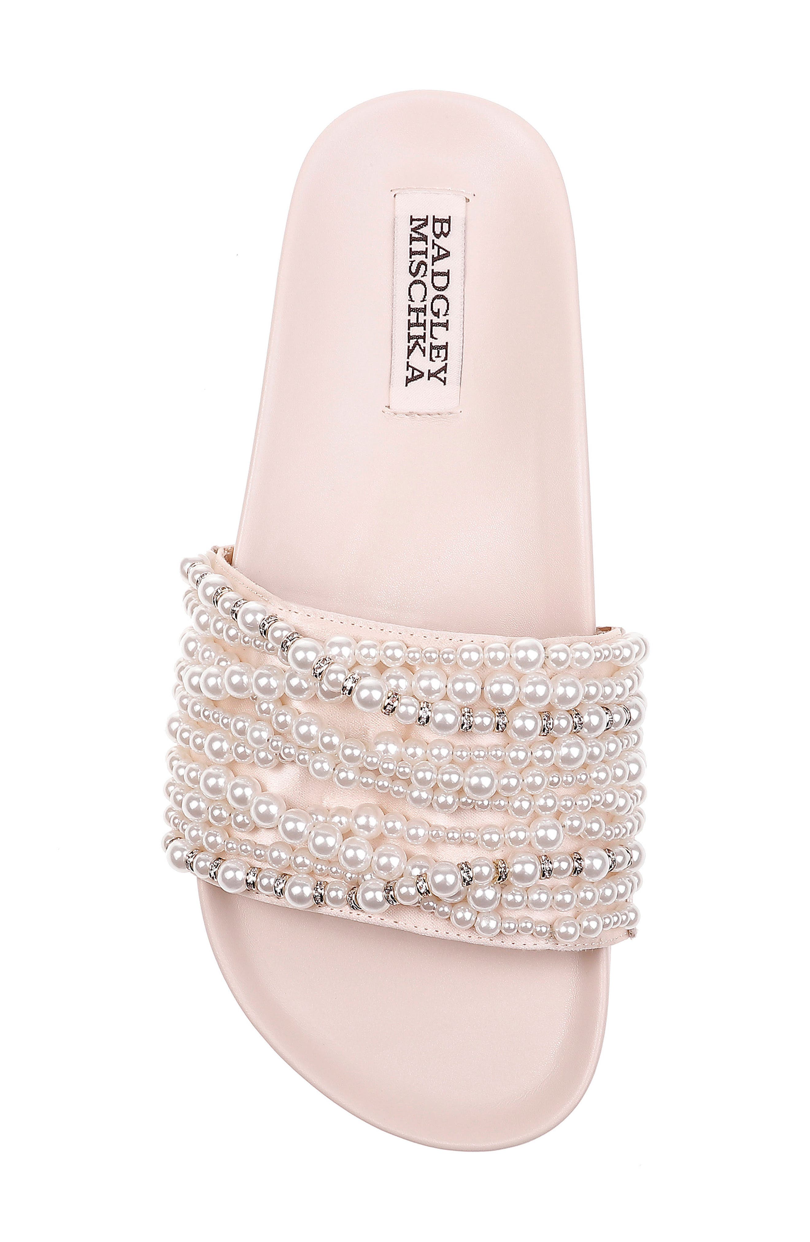 Badgley Mischka Collection Badgley Mischka Florence Beaded Slide Sandal, Alternate, color, 