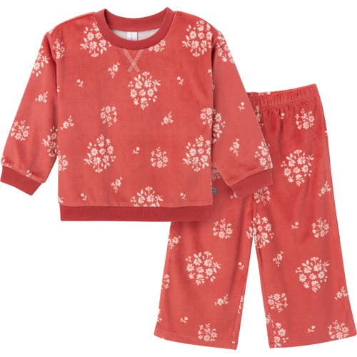 Modern Moments™ By Gerber Fleece Pajama Top & Pant Set In Red Bouquet
