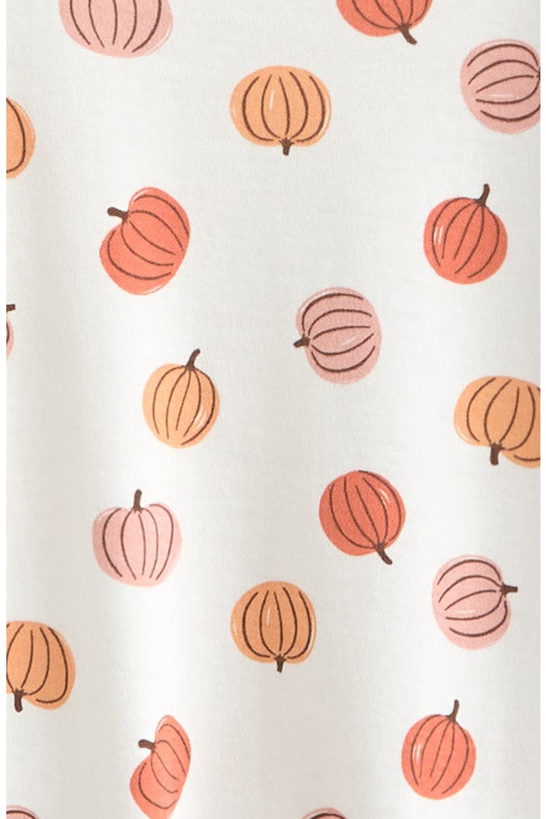 Kids' 3-Piece Footie, Hat & Bib Set, Alternate, color, IVORY EGRET PUMPKINS