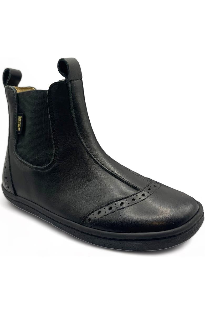 Young Soles Logan Barefoot Kids Chelsea Boot, Main, color, Black