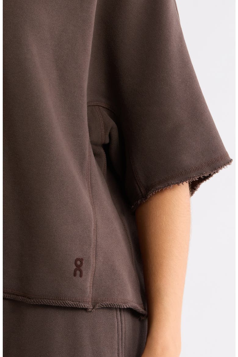 x FKA twigs Club Collective Cotton Raw Edge Top, Alternate, color, ESPRESSO
