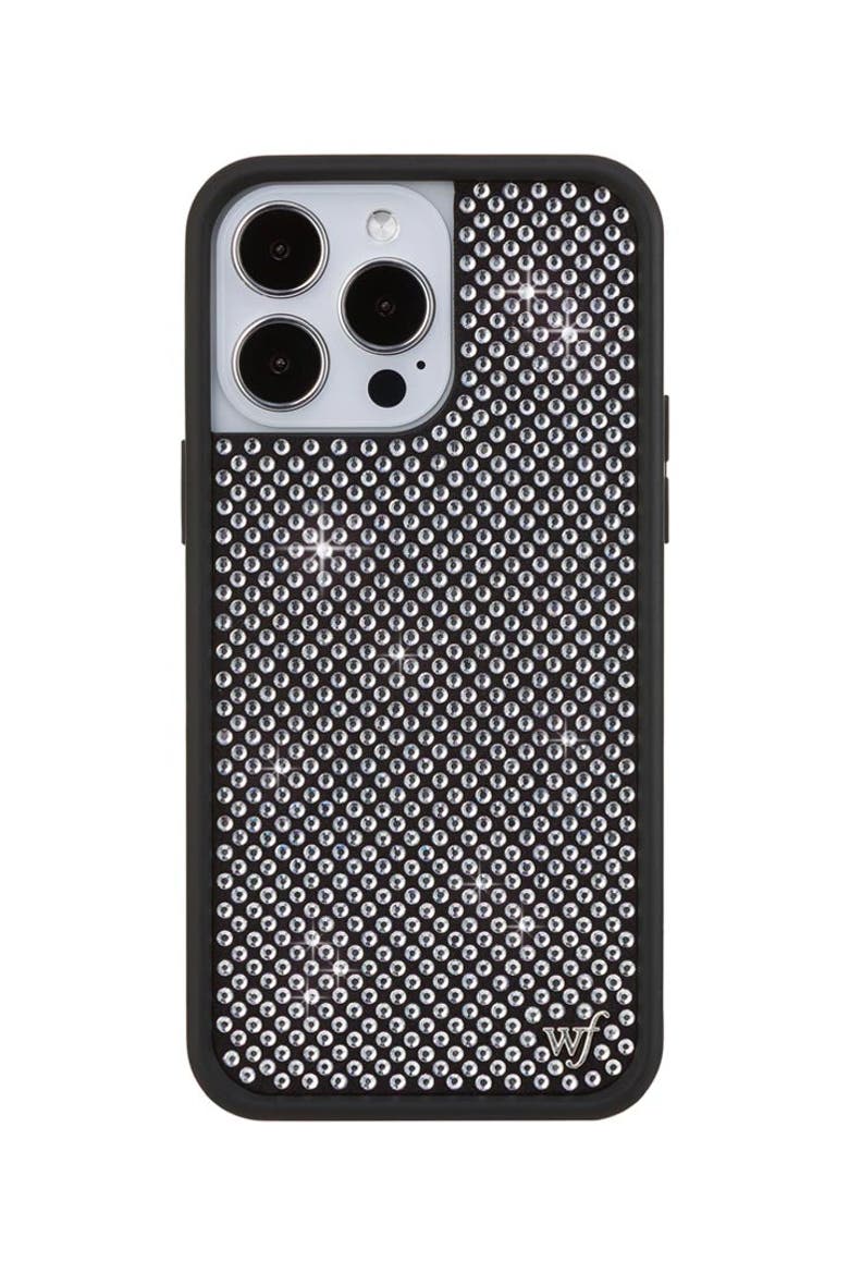 White Rhinestone iPhone Case, Alternate, color, White
