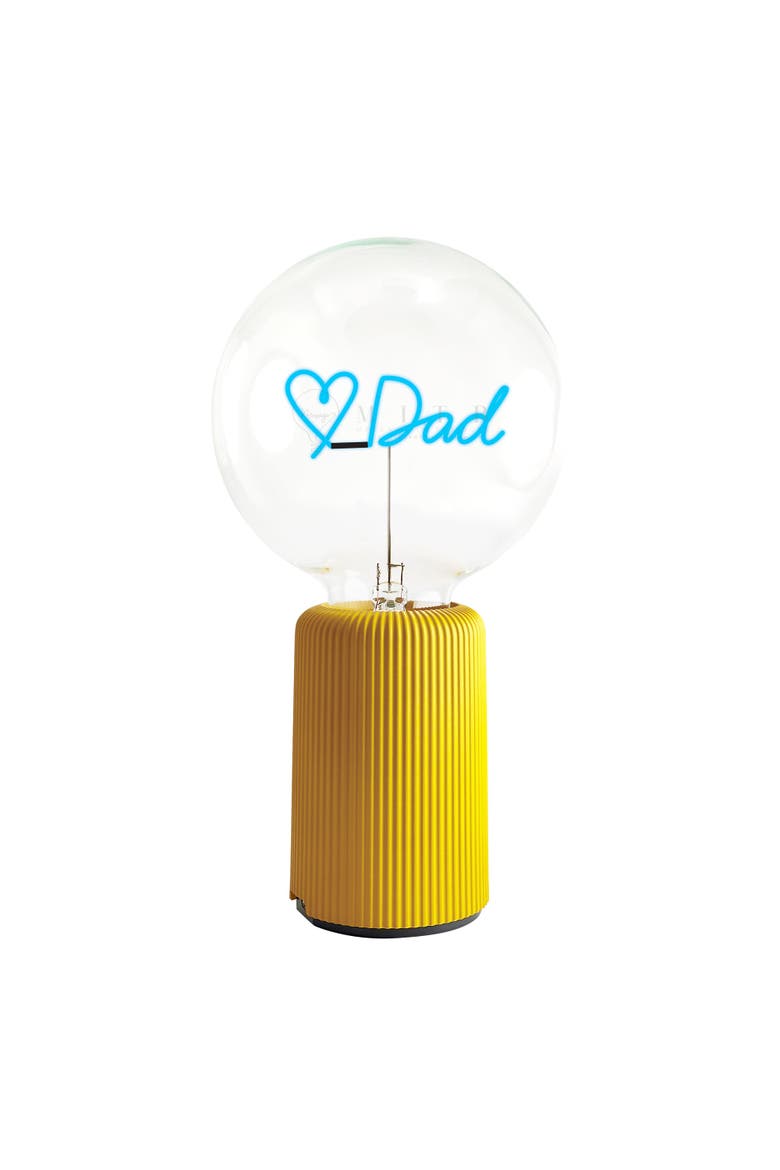 Love Dad Portable Table Lamp, Main, color, Yellow